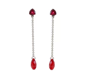 cercei lungi rosii cercei swarovski rosii cercei eleganti rosii cercei lant cercei lantisor cercei lacrima cercei lacrima lungi