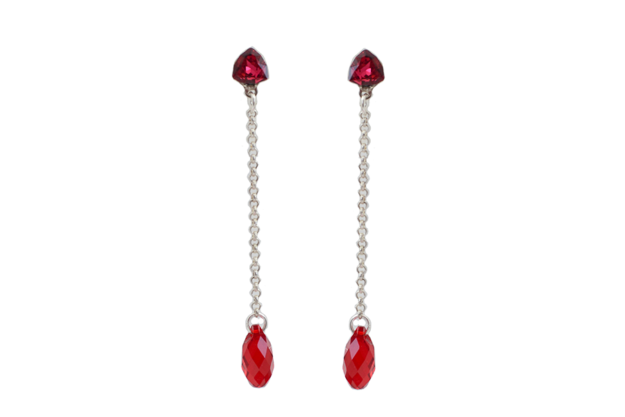 cercei-lungi-tip-lantisor-realizati-cu-cristale-swarovski-triliant-rosu-si-cristale-swarovski-lacrima-rosu-siam cercei lungi rosii cercei swarovski rosii cercei eleganti rosii cercei lant cercei lantisor cercei lacrima cercei lacrima lungi