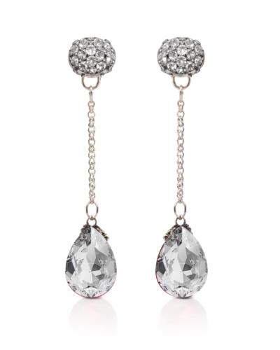 cercei mireasa cercei lungi cercei eleganti cercei swarovski eleganti cercei swarovski lungi cercei pietre albe swarovski cercei