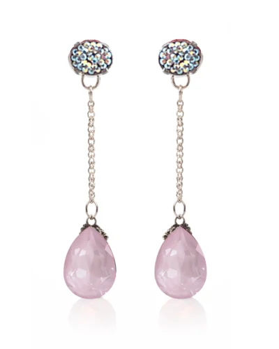 ercei roz cercei swarovski rox cercei lungi roz cercei eleganti roz