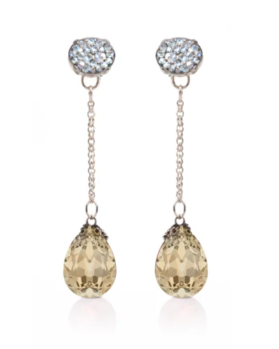 cercei sampanie cercei crem cercei lungi cercei eleganti cercei swarovski cercei lant cercei cu lant