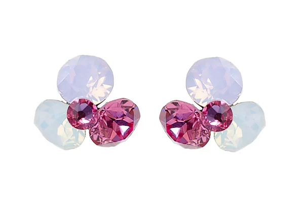 cercei roz swarovski roz cercei swarovski roz cercei trifoi roz cercei pietre swarovski cercei swarovski argint bijuterii swarovski