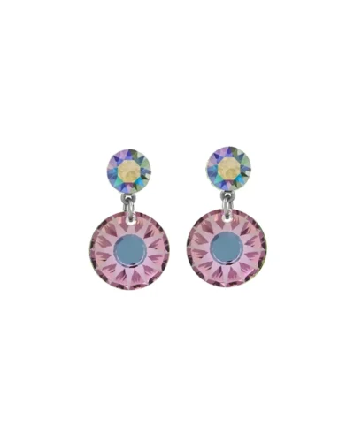 cercei roz cercei swarovski cercei eleganti