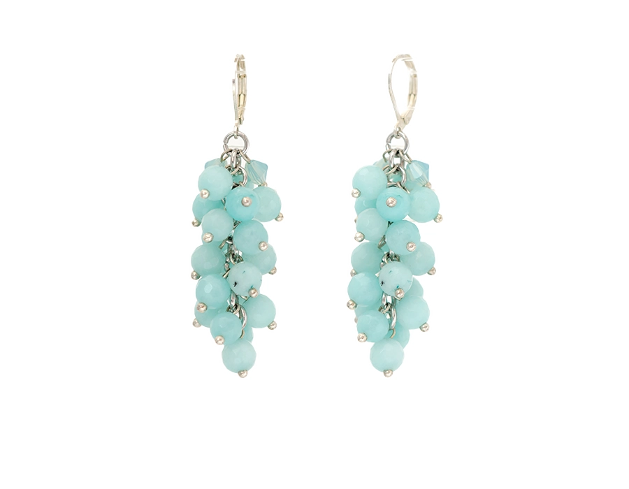 cercei-din-pietre-naturale-amazonite-si-cristale-swarovski cercei lungi cercei albastri cercei verzi cercei pietre