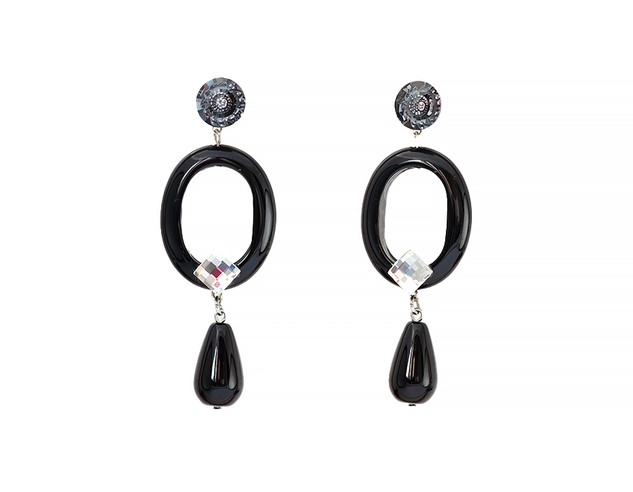 cercei-foarte-lungi-din-pietre-naturale-onix-si-crisatle-swarovski-silver-night-crystal cercei onix cercei statement cercei mari cercei negri cercei lungi cercei eleganti cercei swarovski cercei negri