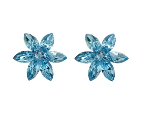cercei floare cercei floare argint cercei floare swarovski cercei argint cercei swarovski argint cercei albastri argint cercei mari pe ureche