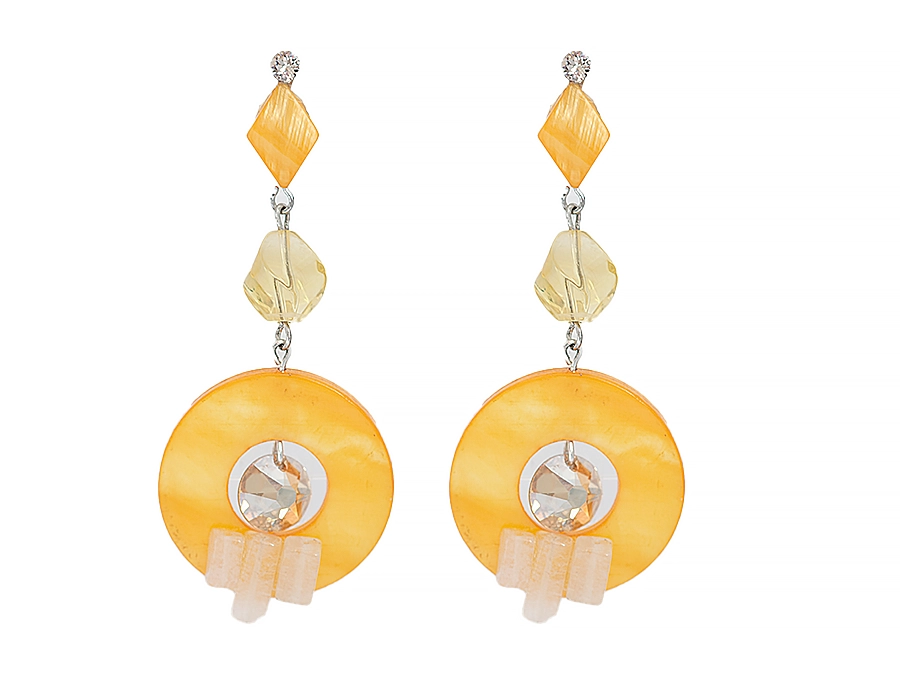 cercei-lungi-din-pietre-naturale-de-sidef-citrine-lemin-quartz-si-cristale-swarovski cercei galbeni cercei aurii cercei lungi galbeni cercei swarocski galbeni cercei eleganti galbeni cercei citrine cercei sidef cercei lemon quartz cercei cuart