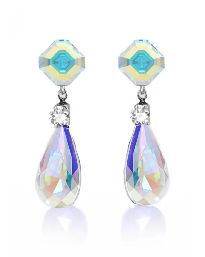 cercei lacrima cercei aurora boreala cercei swarovski curcubeu cercei swarovski multicolori cercei lacrima cercei mireasa