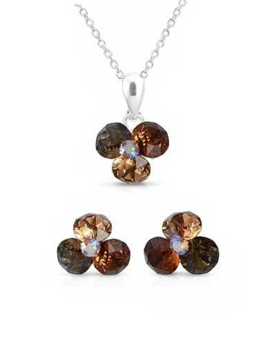 cercei swarovski cercei trifoi cercei 3 pietre cercei 3 cristale cercei trifoi argint cercei maro cercei pietre maro set bijuterii argint set bijuterii swarovski set swarovski cercei si pandantiv argint cercei si pandantiv swarovski