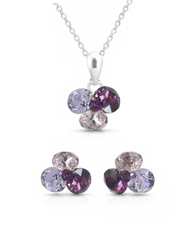 cercei mov cercei swarovski mov cercei trifoi cercei c pietre cercei mov eleganti set bijuterii swarovski set swarovski pietre mov cristale mov cercei argint peitre mov
