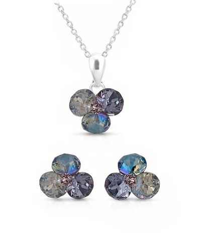 cercei mov cercei swarovski mov cercei trifoi cercei c pietre cercei mov eleganti set bijuterii swarovski set swarovski pietre mov cristale mov cercei argint peitre mov