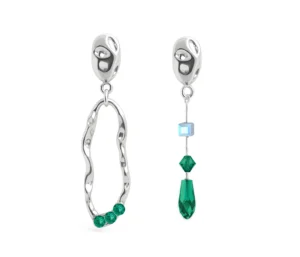 cercei swarovski verzi asimetrici green asymmetry cercei swarovski verzi asimetrici cristalia cercei swarovski verzi model unicat cercei swarovski verzi handmade cercei swarovski verzi statement cercei swarovski verzi cu cristale emerald cercei swarovski verzi design asimetric