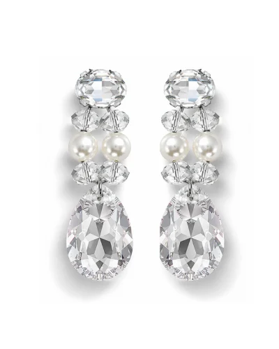 cercei cu cristale transparente cercei cristale transparente elegante cercei cu cristal incolor cercei cristale Swarovski transparente cercei transparenți eleganți