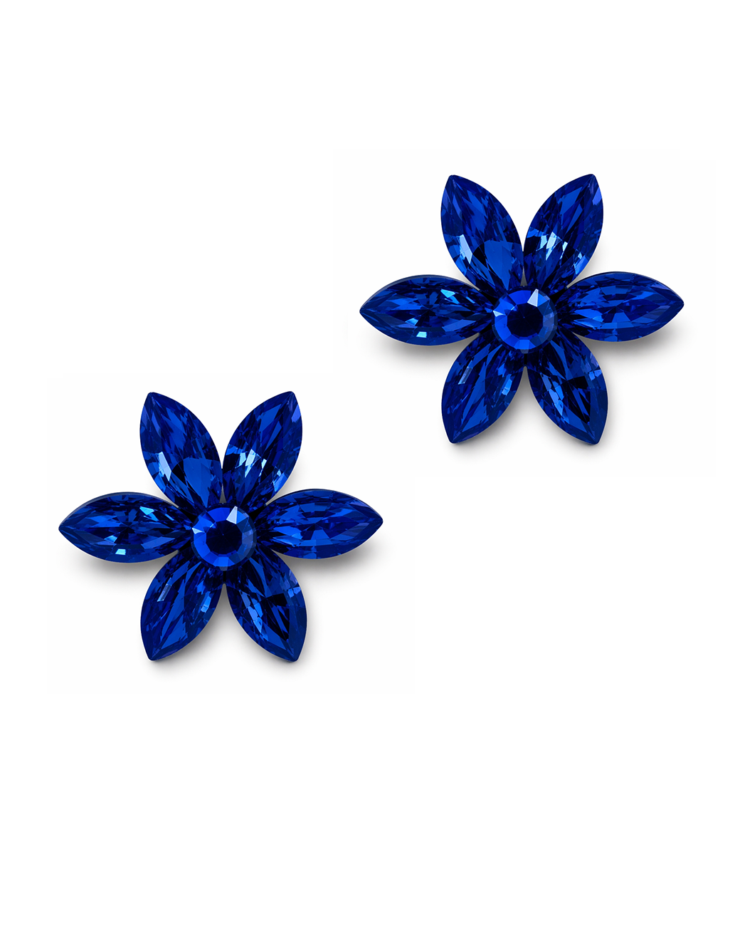 cercei floare cercei swarovski cercei albastri